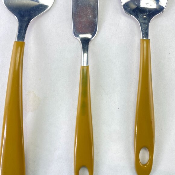 Vintage 1971 Imperial Casualware Harvest Gold Flatware Replacements Pieces - Picture 6 of 9